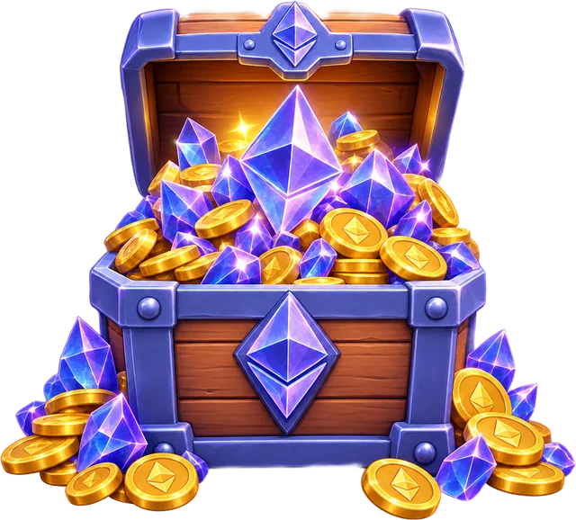 Treasure chest with the pot